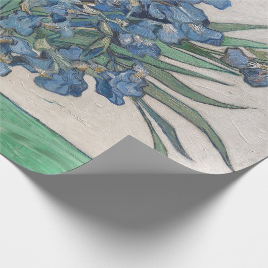 Van Gogh Paarse Irises Vase Floral Painting Cadeaupapier (Hoek)