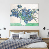 Van Gogh Paarse Irises Vase Floral Painting Canvas Afdruk (Insitu (Slaapkamer))