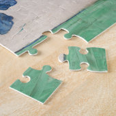 Van Gogh Paarse Irises Vase Floral Painting Legpuzzel (Zijkant)