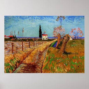 Van Gogh - Pad door een veld Poster