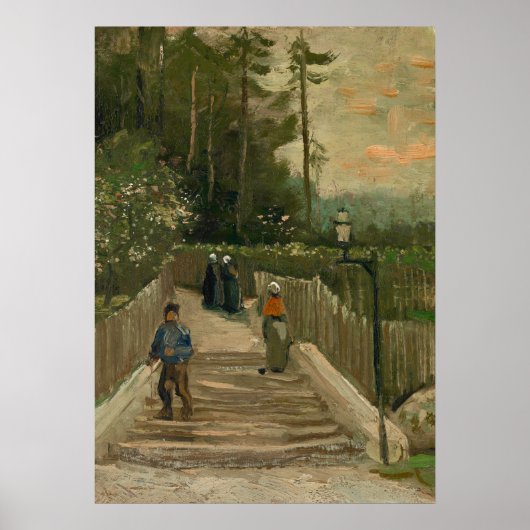 Van Gogh-pad in Montmartre Poster (Voorkant)