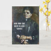 Van Gogh Painting Birthday Humor Kaart (Gele Bloem)