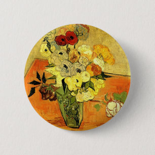 Van Gogh Painting de Capricieuze Wijnstokken van d Ronde Button 5,7 Cm