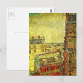 Van Gogh Paris Uitzicht van Vincent's Room, Rue Le Briefkaart (Voorkant / Achterkant)