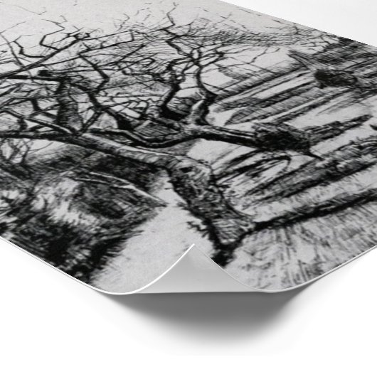 Van Gogh - Parsonage Garden Poster (Hoek)