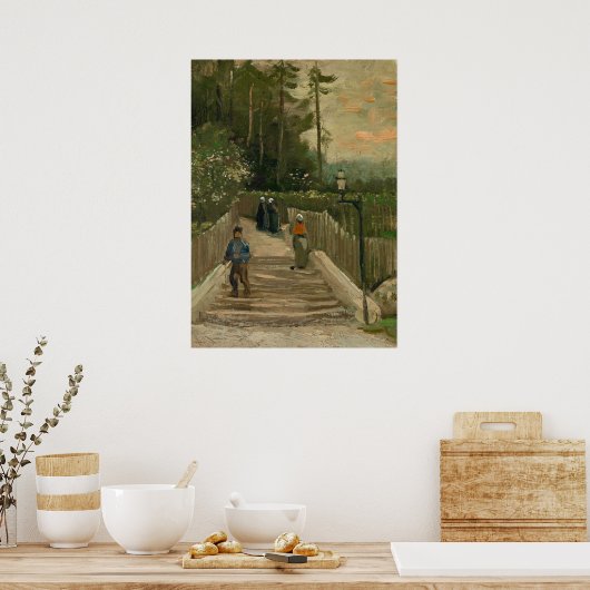 Van Gogh Path in Montmartre Poster (Keuken)