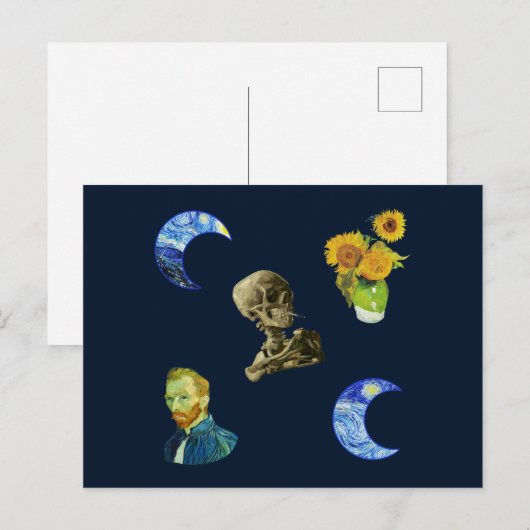 Van Gogh patroon Briefkaart (Voorkant / Achterkant)