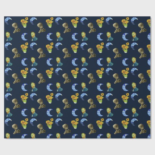 Van Gogh patroon Cadeaupapier (Vlak)