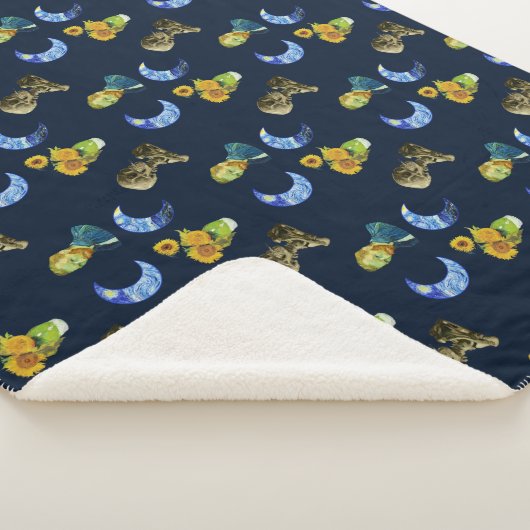 Van Gogh patroon Sherpa Deken (3/4)