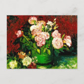 Van Gogh Peonies en Rozen Briefkaart (Voorkant)
