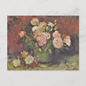 Van Gogh Peonies en Rozen Floral Art GalleryHD Briefkaart (Voorkant)