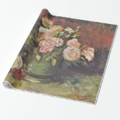 Van Gogh Peonies en Rozen Floral Art GalleryHD Cadeaupapier (Uitgerold)