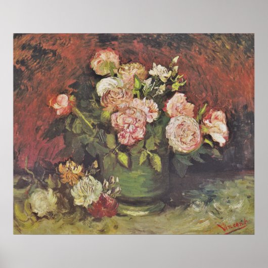 Van Gogh Peonies en Rozen Floral Art GalleryHD Poster (Voorkant)