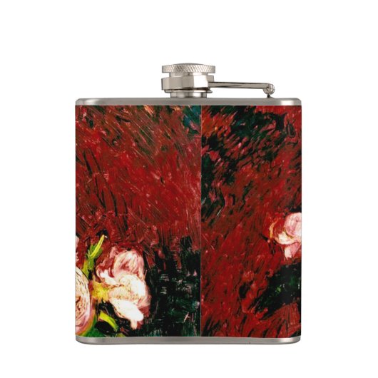 Van Gogh Peonies en Rozen Heupfles (Achterkant)