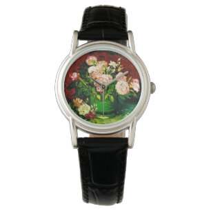 Van Gogh Peonies en Rozen Horloge