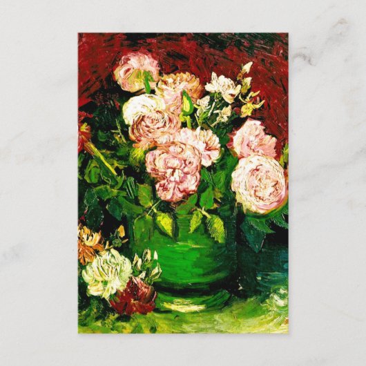 Van Gogh Peonies en Rozen Informatiekaartje (Voorkant)