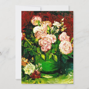 Van Gogh Peonies en Rozen Kaart