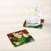 Van Gogh Peonies en Rozen Kartonnen Onderzetters (Insitu)