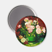 Van Gogh Peonies en Rozen Magneet (Voorkant / Achterkant)