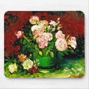 Van Gogh Peonies en Rozen Muismat