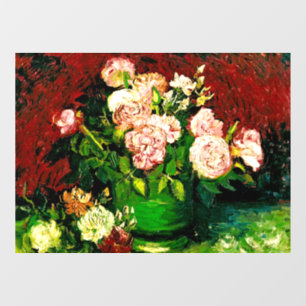 Van Gogh Peonies en Rozen Raamsticker