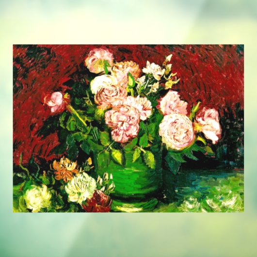 Van Gogh Peonies en Rozen Raamsticker (Vel 3)