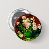 Van Gogh Peonies en Rozen Ronde Button 5,7 Cm (Voorkant /achterkant)