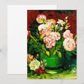 Van Gogh Peonies en Rozen Save The Date (Voorkant / Achterkant)