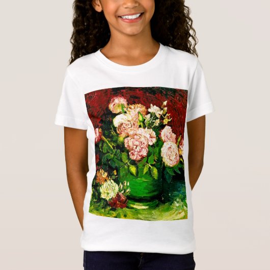 Van Gogh Peonies en Rozen T-shirt (Voorkant)