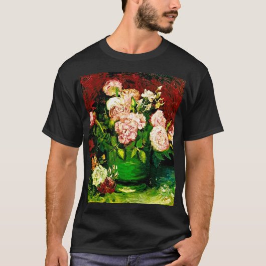 Van Gogh Peonies en Rozen T-shirt (Voorkant)