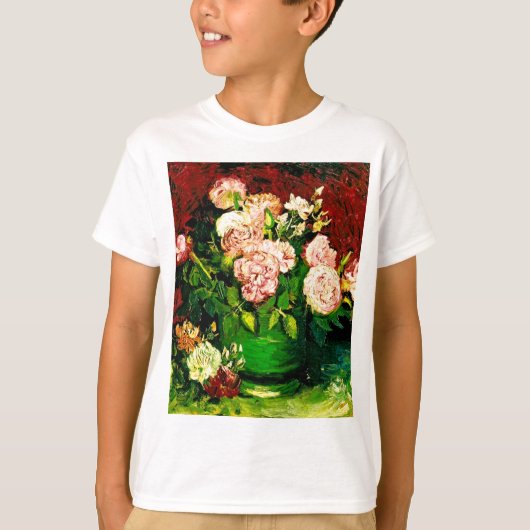 Van Gogh Peonies en Rozen T-shirt (Voorkant)