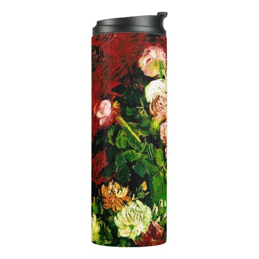 Van Gogh Peonies en Rozen Thermosbeker (Gedraaid links)