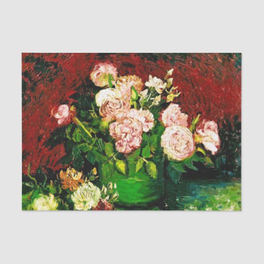 Van Gogh Peonies en Rozen Tissuepapier (Voorkant)
