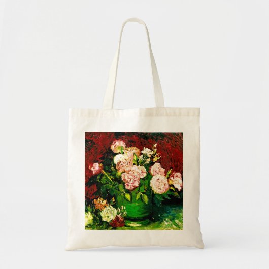 Van Gogh Peonies en Rozen Tote Bag (Voorkant)