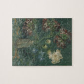 Van Gogh Pioenrozen & Blauwe Dovenetels Kunst Legpuzzel (Horizontaal)