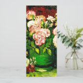 Van Gogh Pioenrozen en Rozen Kaart (Staand voorkant)