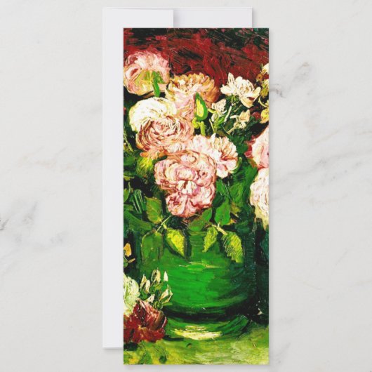 Van Gogh Pioenrozen en Rozen Kaart (Voorkant)
