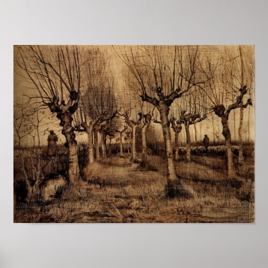 Van Gogh - Pollard Birches Poster (Voorkant)