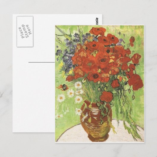 Van Gogh Poppies Briefkaart (Voorkant / Achterkant)