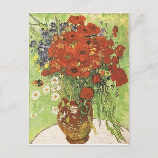 Van Gogh Poppies Briefkaart (Voorkant)