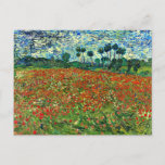 Van Gogh - Poppy Field, beroemd schilderij, Briefkaart<br><div class="desc">Poppy Field,  kleurrijk schilderij van Vincent van Gogh</div>