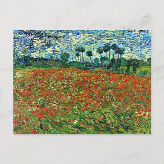 Van Gogh - Poppy Field, beroemd schilderij, Briefkaart (Voorkant)