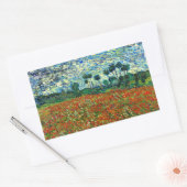 Van Gogh - Poppy Field, beroemd schilderij, Rechthoekige Sticker (Envelop)