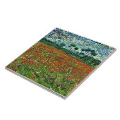 Van Gogh - Poppy Field, beroemd schilderij, Tegeltje (Zijkant)
