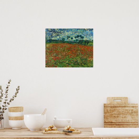 Van Gogh - Poppy Field Poster (Keuken)