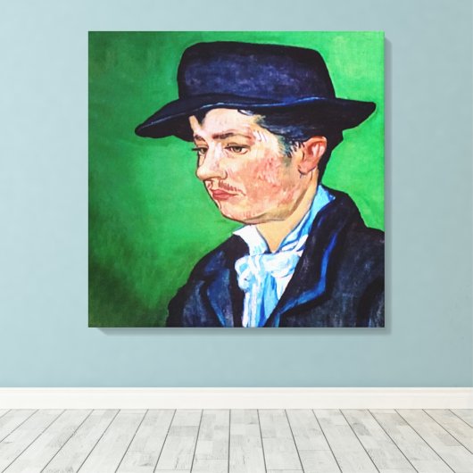 Van Gogh Portrait van Armand Roulin Canvas Afdruk (Insitu (Houten vloer))