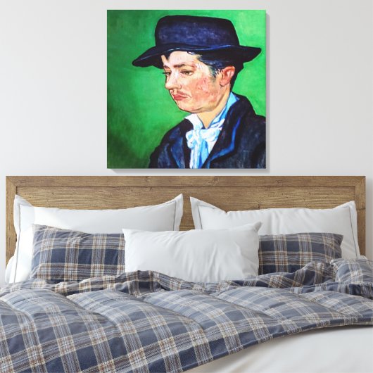 Van Gogh Portrait van Armand Roulin Canvas Afdruk (Insitu (Slaapkamer))