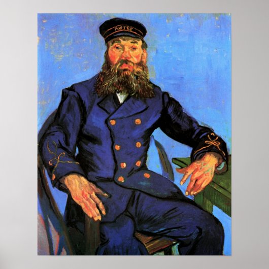 Van Gogh, Portret van de postbode Joseph Roulin Poster (Voorkant)