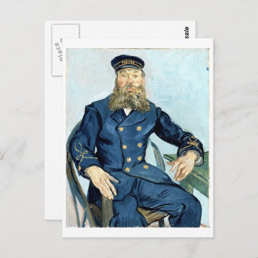 Van Gogh | Portret van de postman Joseph Roulin Briefkaart (Voorkant / Achterkant)
