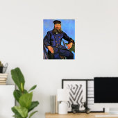 Van Gogh, portret van de postman Joseph Roulin Poster (Thuiskantoor)